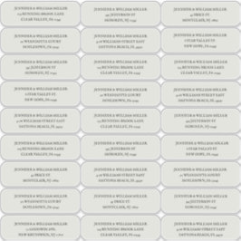 Gothic Wedding Black on Ecru Gastadresse Aufkleber