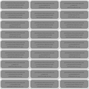 Gothic Wedding Black on Gray Gastadresse Aufkleber