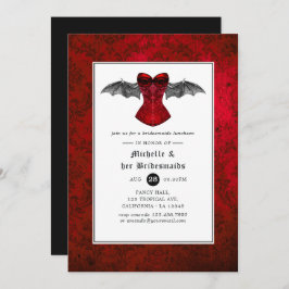 Gothic Wedding Bridesmaids Luncheon Einladung