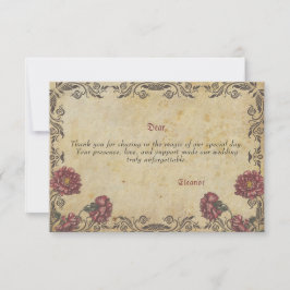Gothic Wedding danke Ihnen Auto Dark Blume Vintag