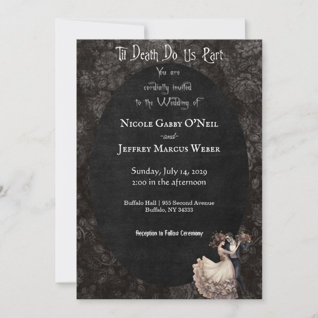 Gothic Wedding Dark Wedding Einladung (Vorderseite)