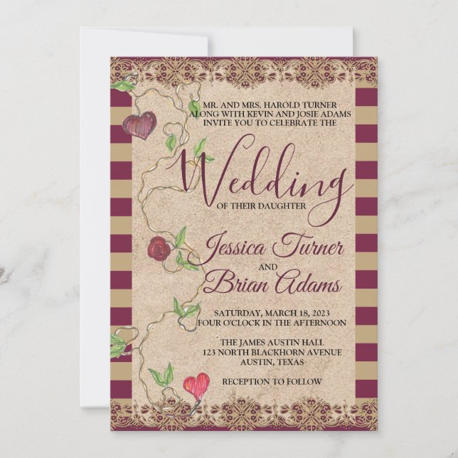 Gothic Wedding Einladung (Vorderseite)