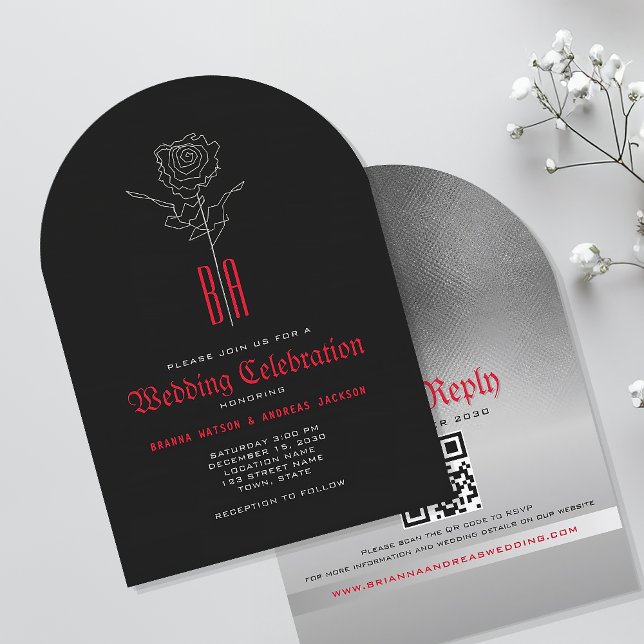 Gothic Wedding Einladung mit QR Code (Von Creator hochgeladen)