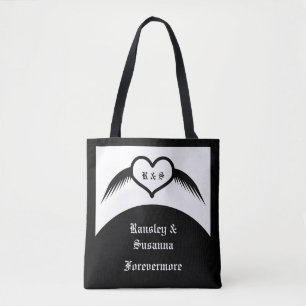 Gothic Wedding Flügelherz Mit Monogramm