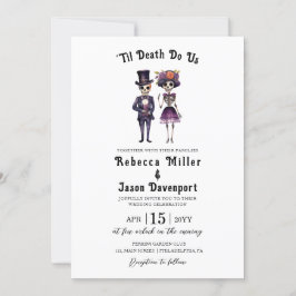 Gothic Wedding Invitation Skeletts Einladung