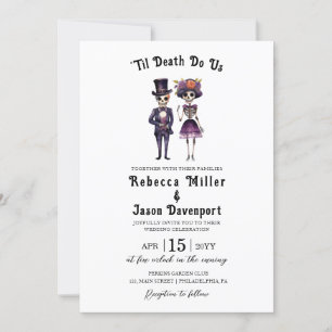 Gothic Wedding Invitation Skeletts Einladung
