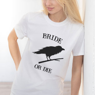 Gothic Wedding Junggeselinnen-Abschied Custom Crow T-Shirt