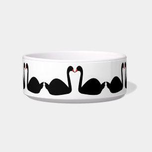 Gothic Wedding Kissing Black Swans Gemustert Napf