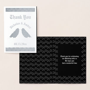 Gothic Wedding Kissing Ravens Custom Folienkarte