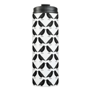 Gothic Wedding Kissing Ravens Gemustert Thermosbecher