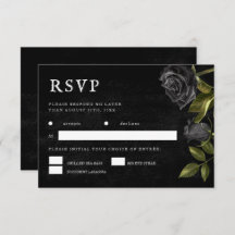 Gothic Wedding Meal Choice