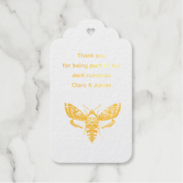 Gothic Wedding | Moth & Lace Black & White Geschenkanhänger
