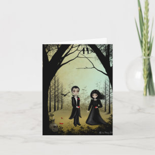 Gothic Wedding Save the Date Card Ankündigung