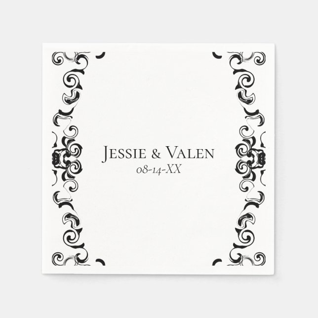 Gothic Wedding Serviette (Vorderseite)