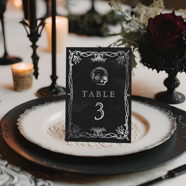 Gothic Wedding Skull Tischnummer (Von Creator hochgeladen)