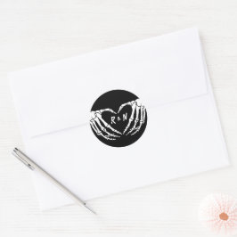 Gothic Wedding Sticker, Halloween Hochzeit Runder Aufkleber