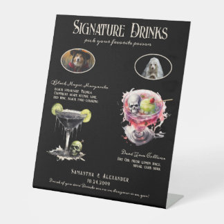 Gothic Wedding Whimsigoth Hund Signature Drink Zei Sockelschild