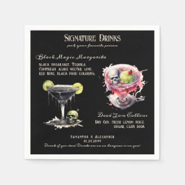 Gothic Wedding Whimsigoth Signature Drinks Serviette