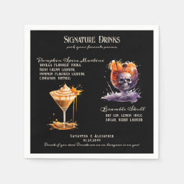 Gothic Wedding Whimsigoth Signature Drinks Serviette