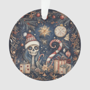 Gothic Weihnachten Feierliche Spooky Skull Ornament
