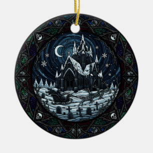 Gothic-Weihnachts-Friedhof-Santa Keramik Ornament