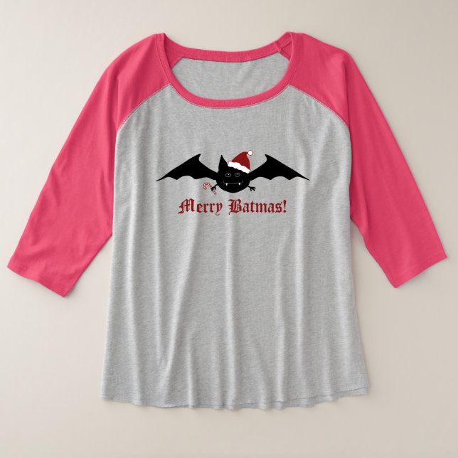 Gothic Weihnachtsbat T-Shirt (Design vorne)