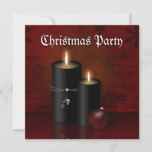 Gothic-Weihnachtskerzen-Schmuck Einladung