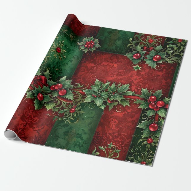 Gothic Weihnachtswrapping Paper Geschenkpapier (Ungerollt)