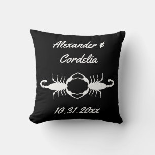 Gothic Weiße Hochzeit Skorpione Maßanfertigung Kissen
