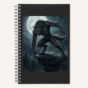 Gothic-Werwolf-Vollmond-Dunkle-Fantasy-Kunst Notizbuch