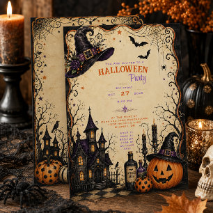 Gothic Whimsical Verlassene Halloween-Party   Einladung