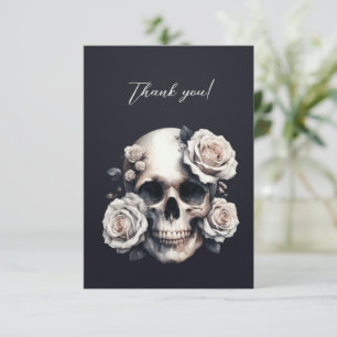 Gothic White Skull Crown of Rose Danke