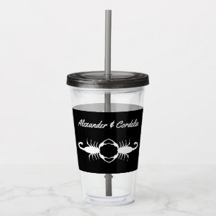 Gothic White Wedding Scorpions Custom Acryltrinkbecher