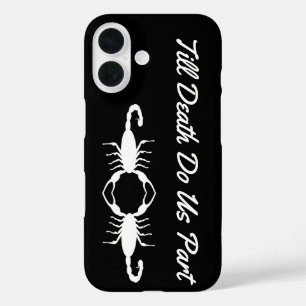 Gothic White Wedding Scorpions Custom iPhone 16 Hülle