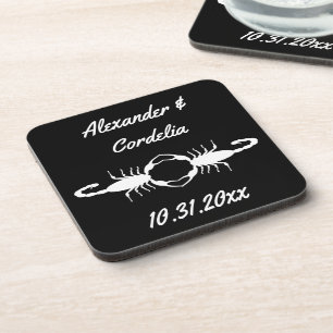 Gothic White Wedding Scorpions Custom Getränkeuntersetzer
