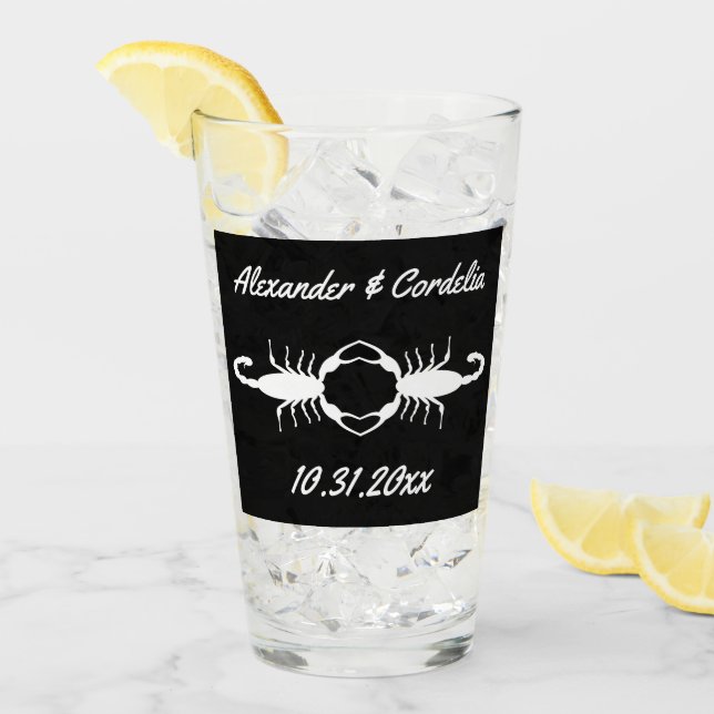 Gothic White Wedding Scorpions Custom Glas (Vorderseite Ice)