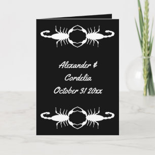 Gothic White Wedding Scorpions Custom Karte