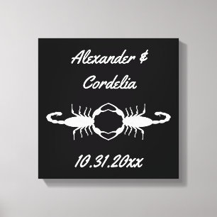 Gothic White Wedding Scorpions Custom Leinwanddruck