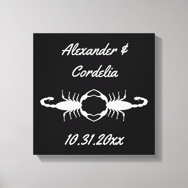 Gothic White Wedding Scorpions Custom Leinwanddruck (Vorderseite)