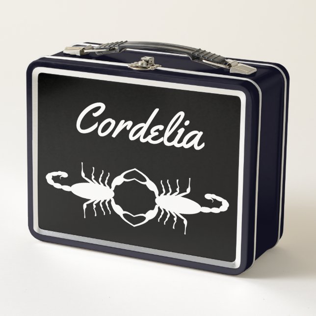 Gothic White Wedding Scorpions Custom Metall Brotdose (Vorderseite)