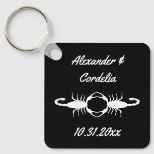 Gothic White Wedding Scorpions Custom Schlüsselanhänger