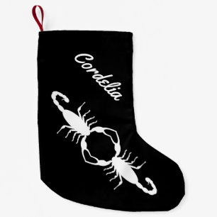 Gothic White Wedding Scorpions Individuelle Name Kleiner Weihnachtsstrumpf