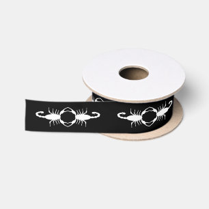 Gothic White Wedding Skorpions Gemustert Satinband