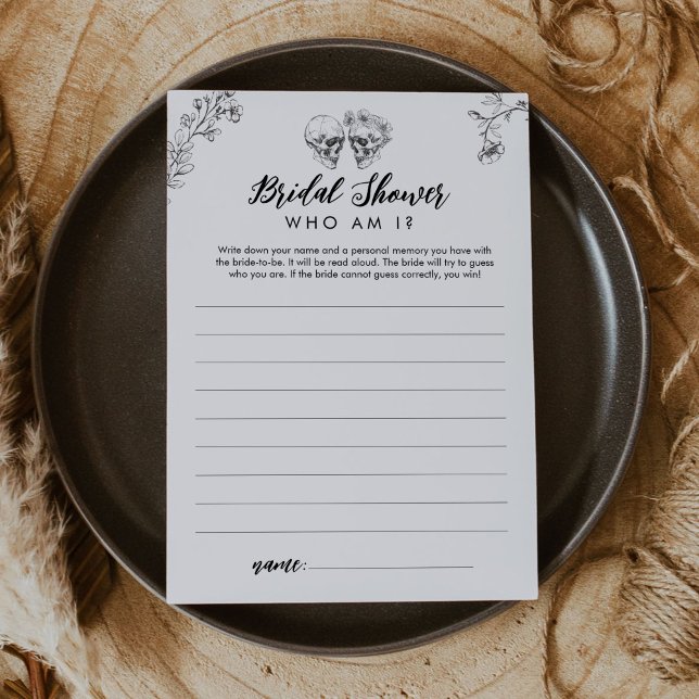 Gothic Who I Brautparty Game Card Einladung (Von Creator hochgeladen)