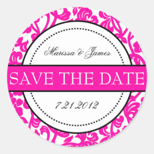 Gothic Whte & Pink Blühend Umschlag Aufkleber