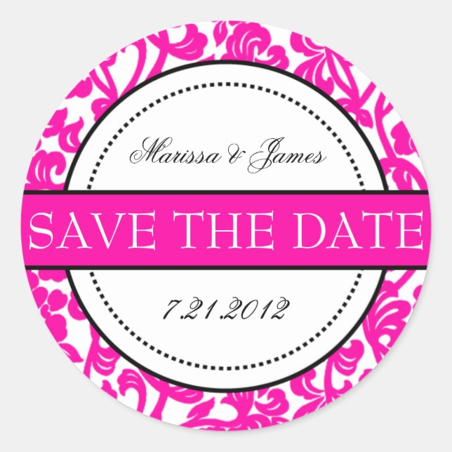 Gothic Whte & Pink Blühend Umschlag Aufkleber (Vorderseite)