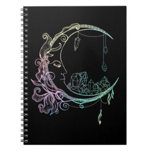 Gothic Wicca Crescent Pastel Goth Moon Notizblock