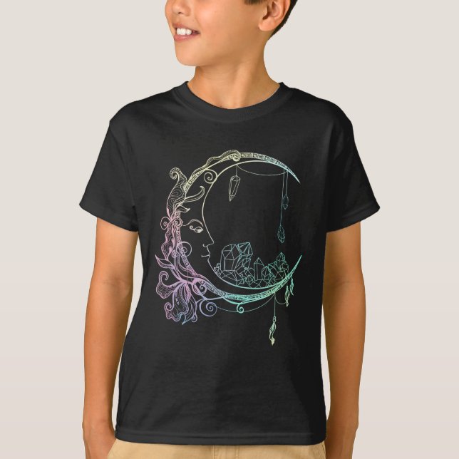 Gothic Wicca Crescent Pastel Goth Moon T-Shirt (Vorderseite)