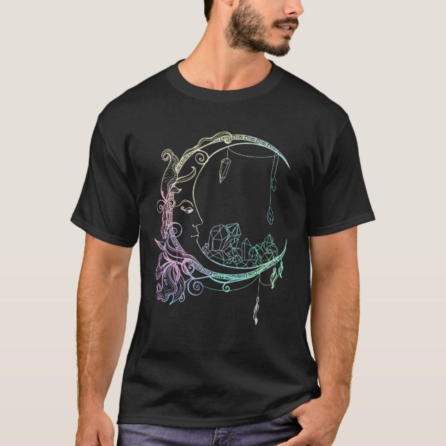 Gothic Wicca Crescent Pastel Goth Moon T-Shirt (Vorderseite)