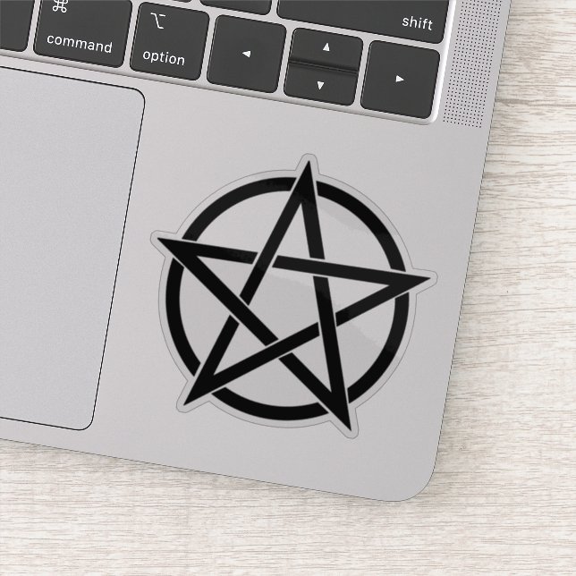Gothic Wicca Pentagram Elegant Vinyl Cutout Aufkleber (Detail)